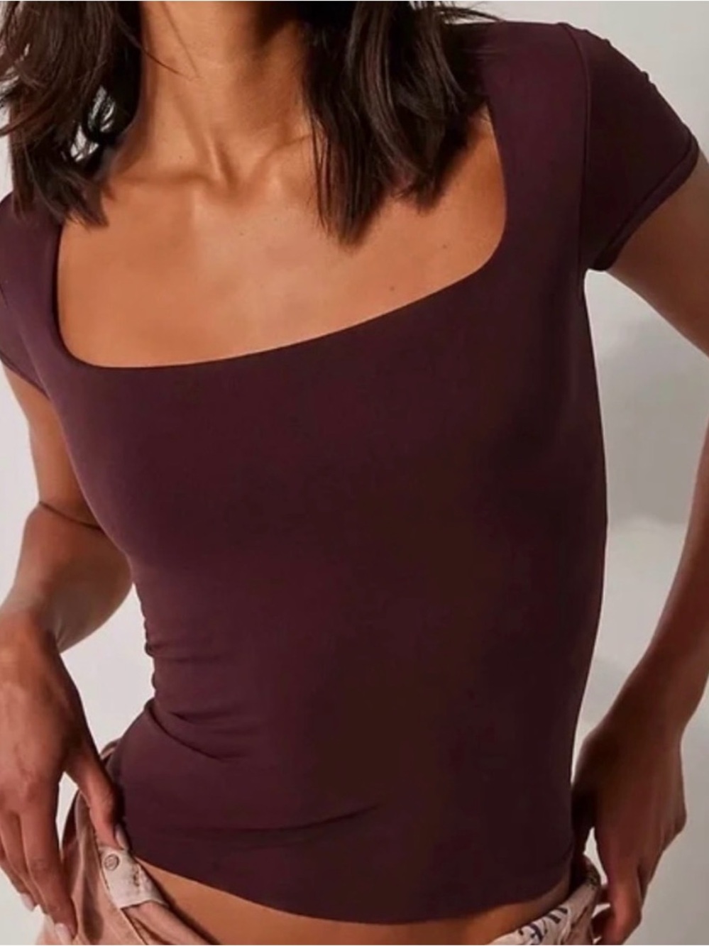 Free People Clean Lines Sunfade Baby Tee NWT